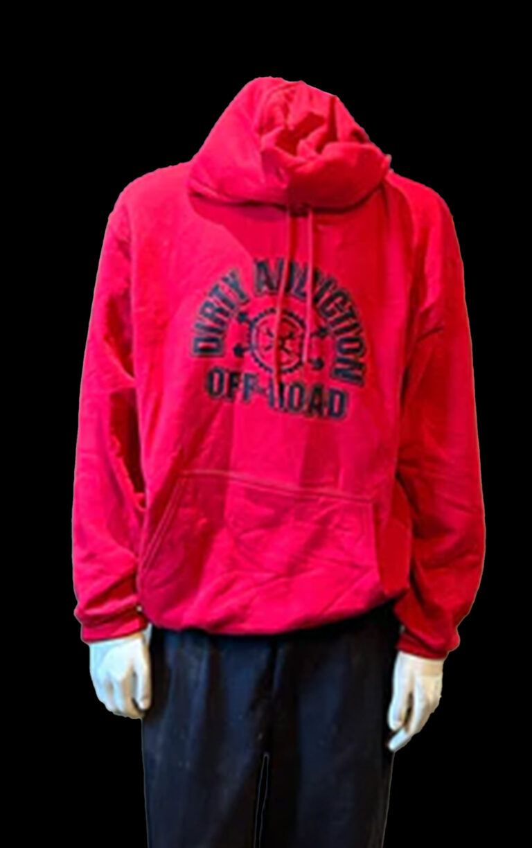 DA red hoodie- DA hoodie-frnt